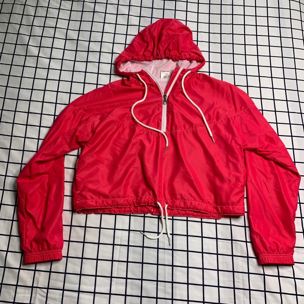 Pink cropped hoodie